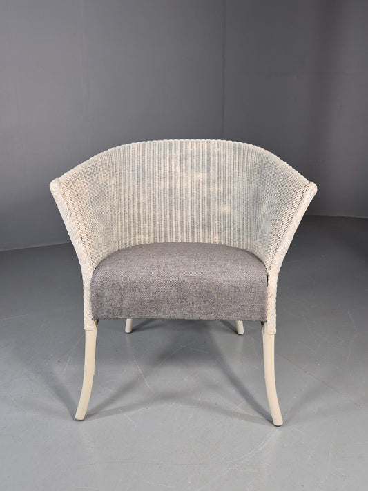 Vintage Lloyd Loom Tub Chair 1960s Original Quality Chair Retro EB12162