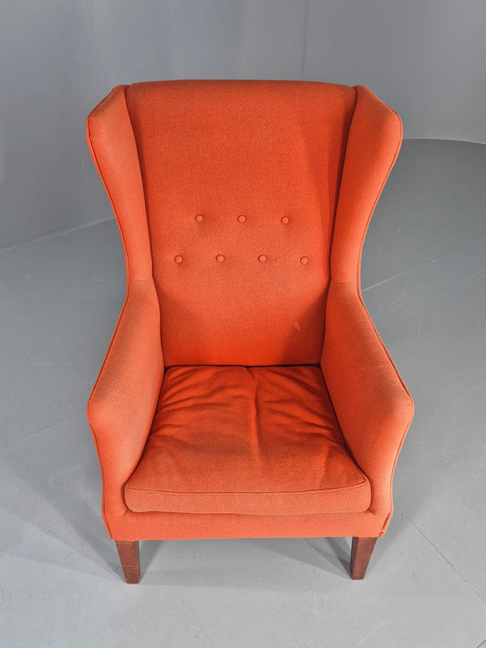 Vintage Midcentury Wing Back Armchair Danish Design 1960s Retro EB12115