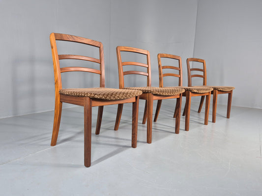 4 Vintage G plan Dining Chairs Ladder Back Original Seats Teak 1970s EB12174