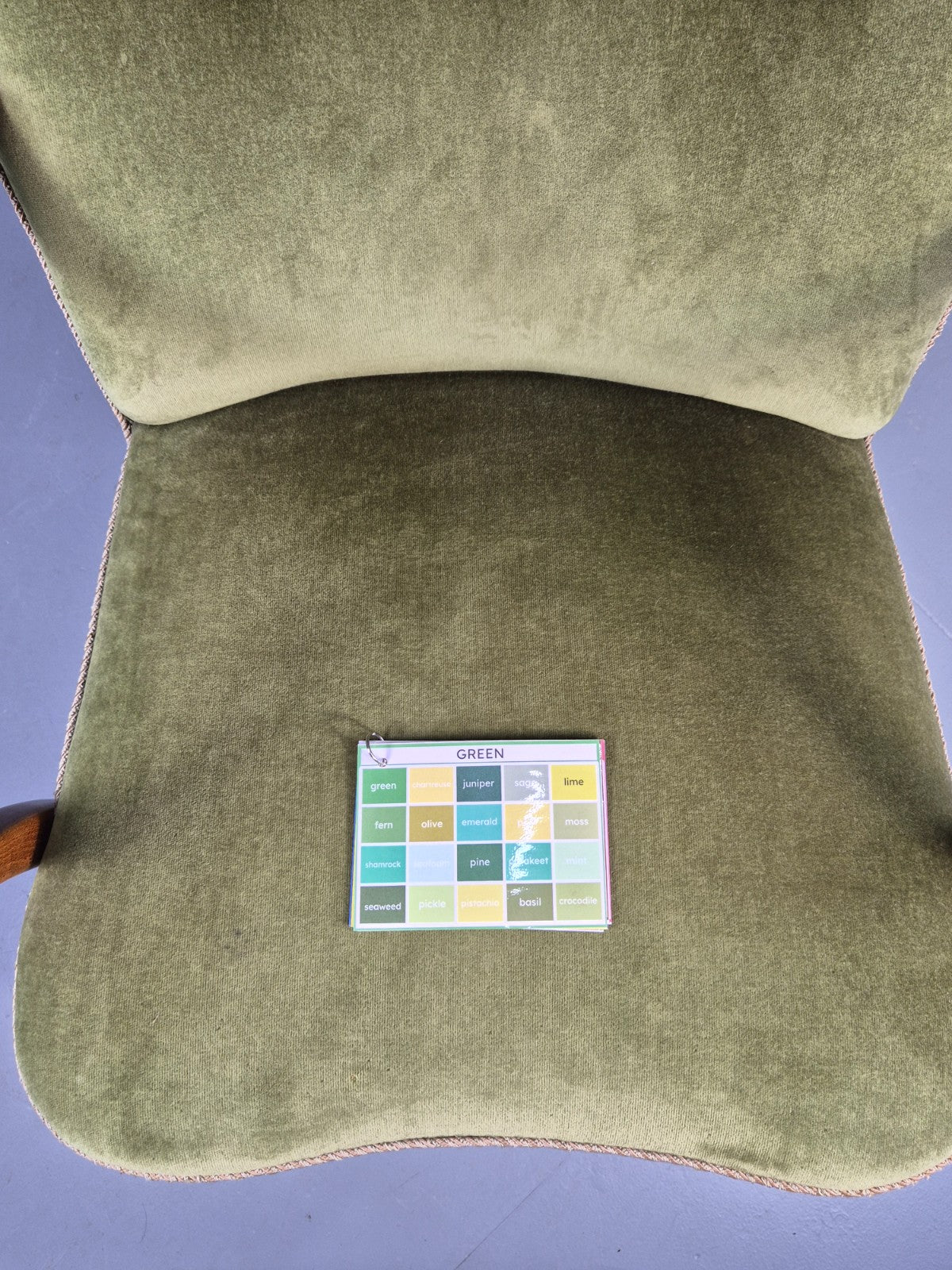 Vintage Mid Century Armchair Danish Slagelse Mobler Green Velour Retro EB12462