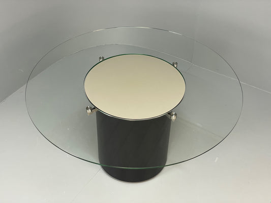 Circular Glass Dining Table By BoConcept Lazy Suzan Black Ash Modern EB12883