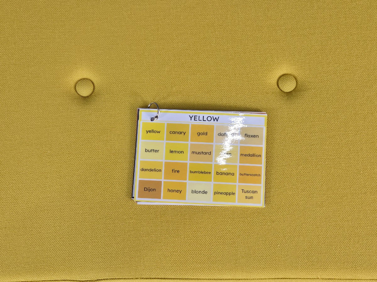 Modern Bench Seat Yellow Cloth Retro Inspired Commercial Quality EB12249
