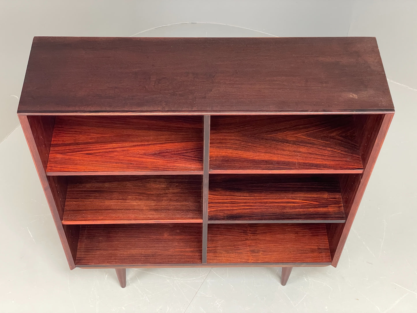 Vintage 1960s Danish Bookcase By Brouer Darkwood Mid Century Shelving EB12064