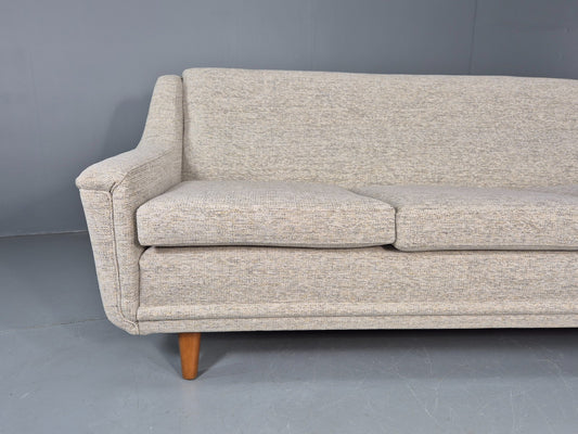 Vintage 3 Seater Midcentury Sofa 1960s Danish New Upholstery Retro EB12262