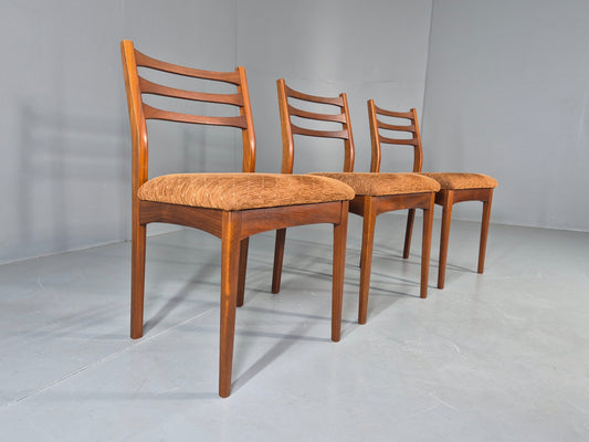3 Vintage Jentique Dining Chairs 1970s Retro Teak Frames MCM Eb13053