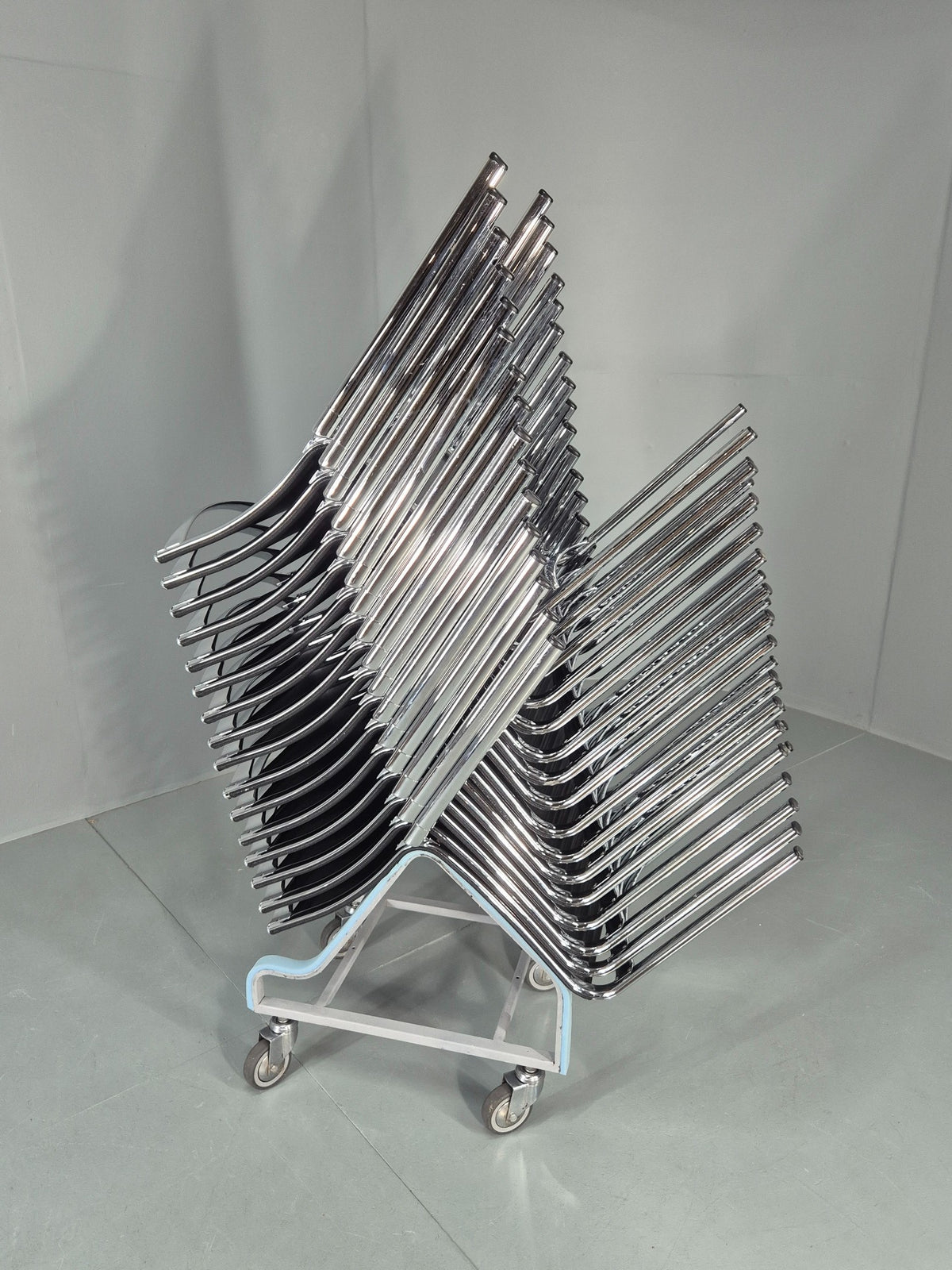 16 Alias High Frame Stacking Chair with Trolley Italian Alberto Meda EB12866
