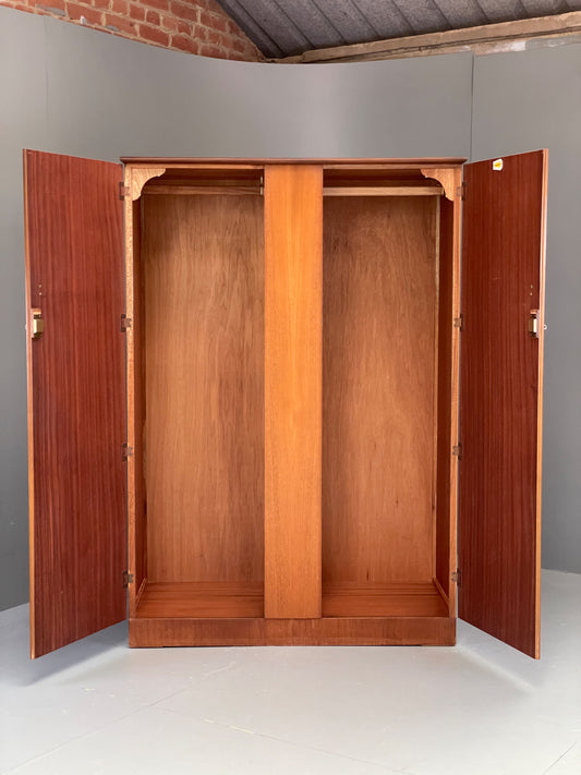 Vintage 1960s Teak Wardrobe Homeworthy Retro Mid Century Clothes Rail EB12299