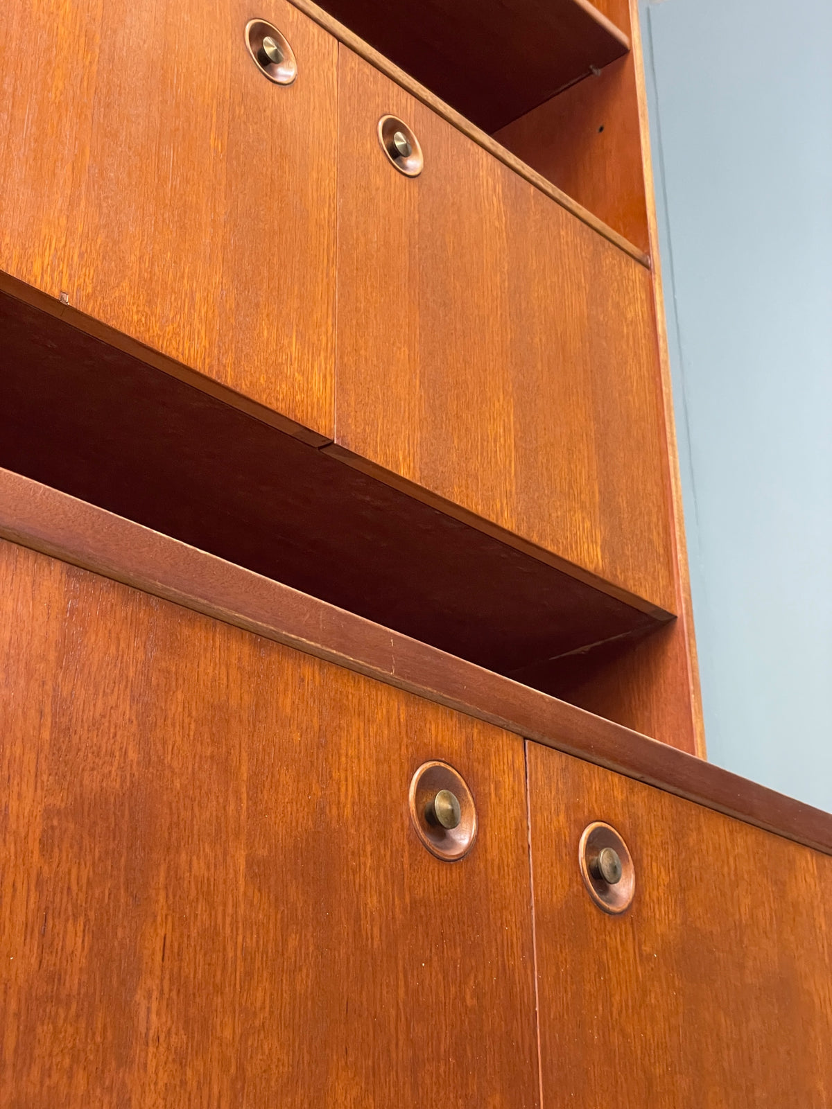 Vintage Teak Wall Unit Jentique Mid Century Retro Shelving Cabinet EB13107