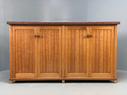 Modern Oak Granite Sideboard Solid Bespoke With Shelving Inlay EB13118