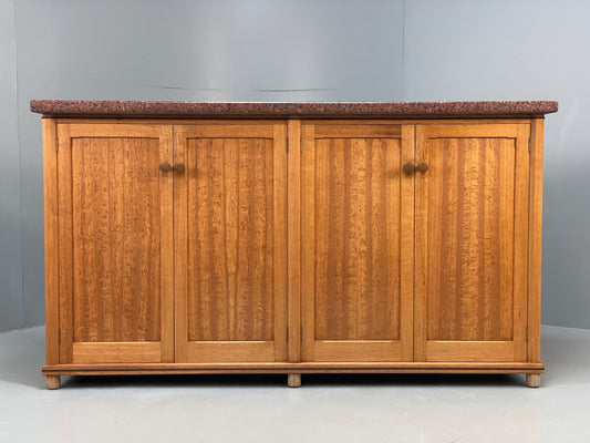 Modern Oak Granite Sideboard Solid Bespoke With Shelving Inlay EB13118
