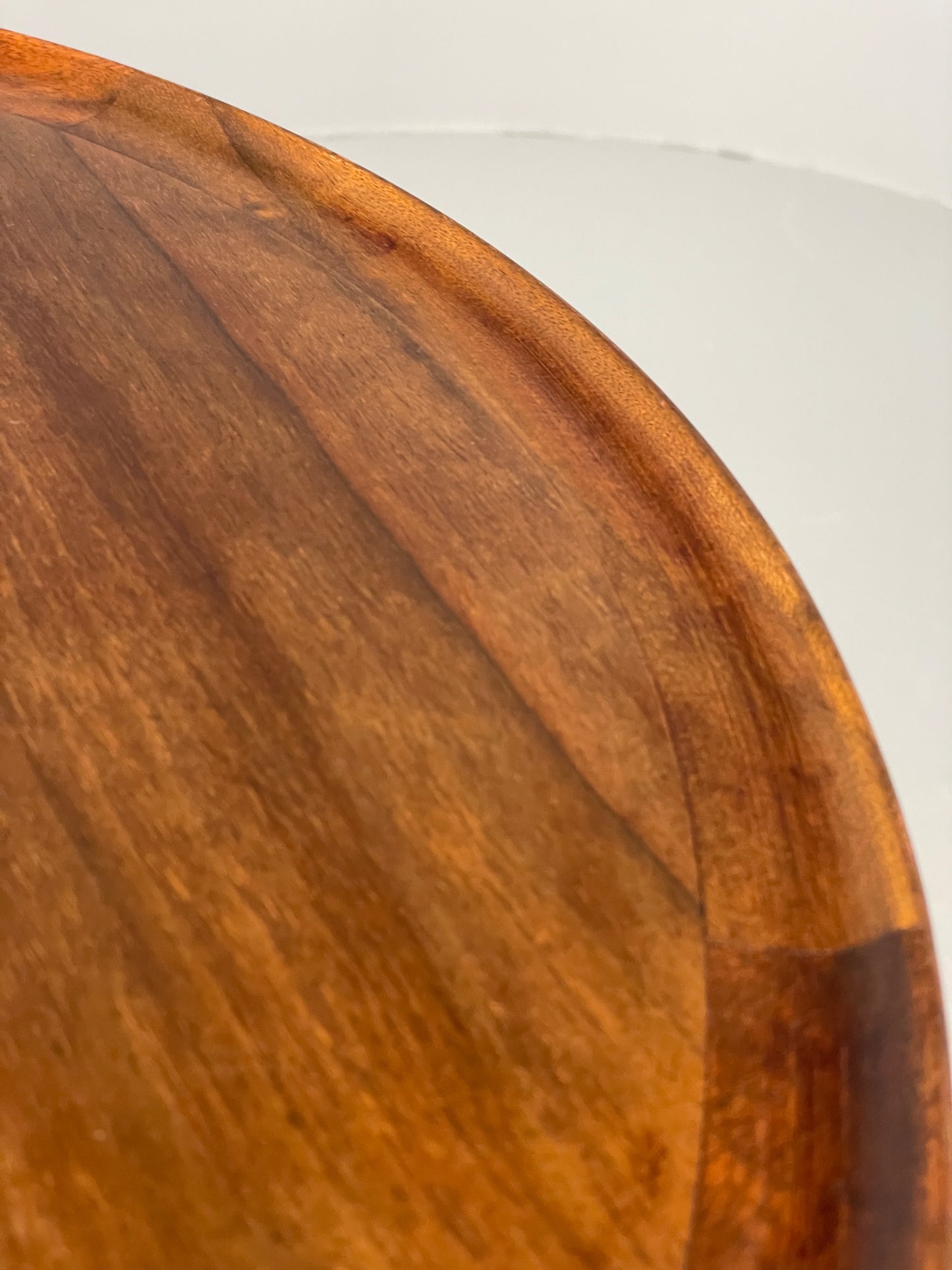 Vintage Circular Side Table 1950s Danish Walnut Mahogany Coffee Table EB12276