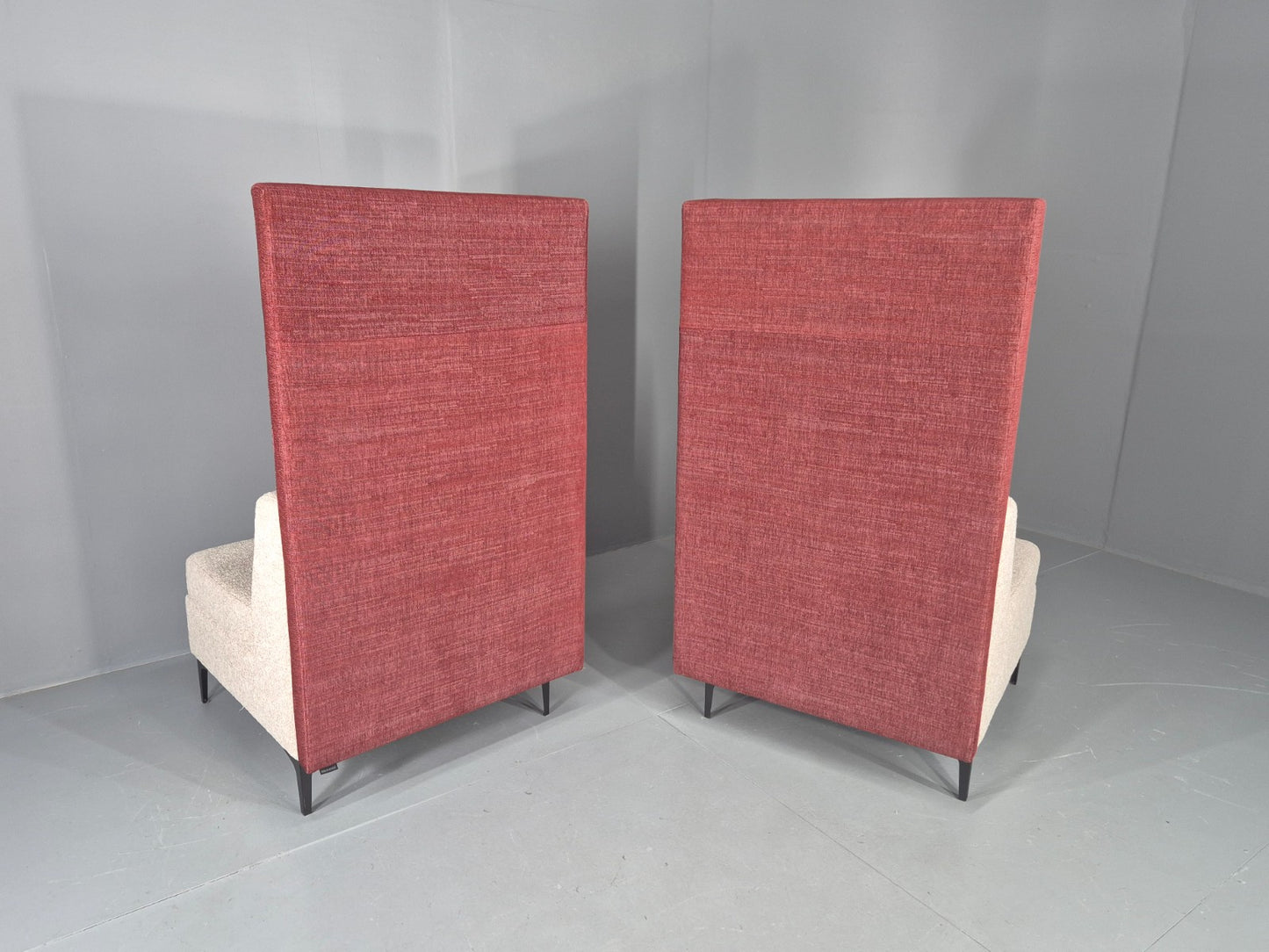 Vintage Moventi Booth sofa Red and Cream Quality Modern Design EB12576