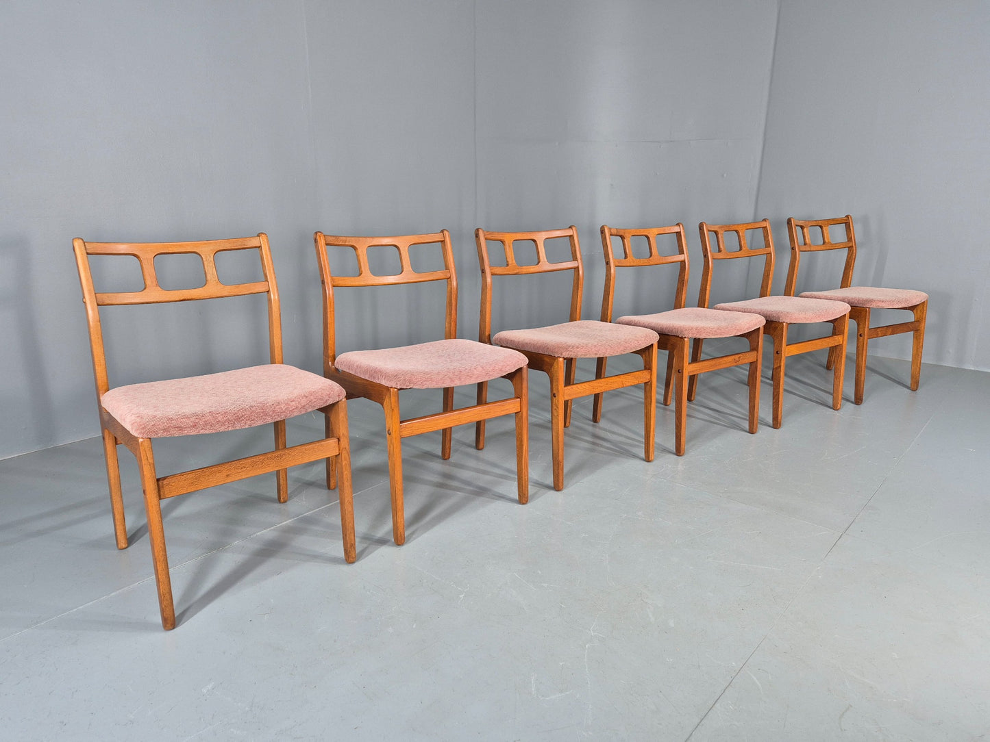 6 Vintage Teak Dining Chairs 1970s Retro D Scan Brand New Upholstery EB12160