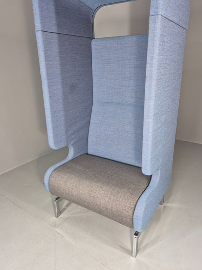 Vintage Materia Point Chair Swedish Blue and Grey Modern Design EB12870