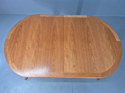 Vintage Oval Teak Dining Table Extending Parker Knoll 1980s Retro EB13140