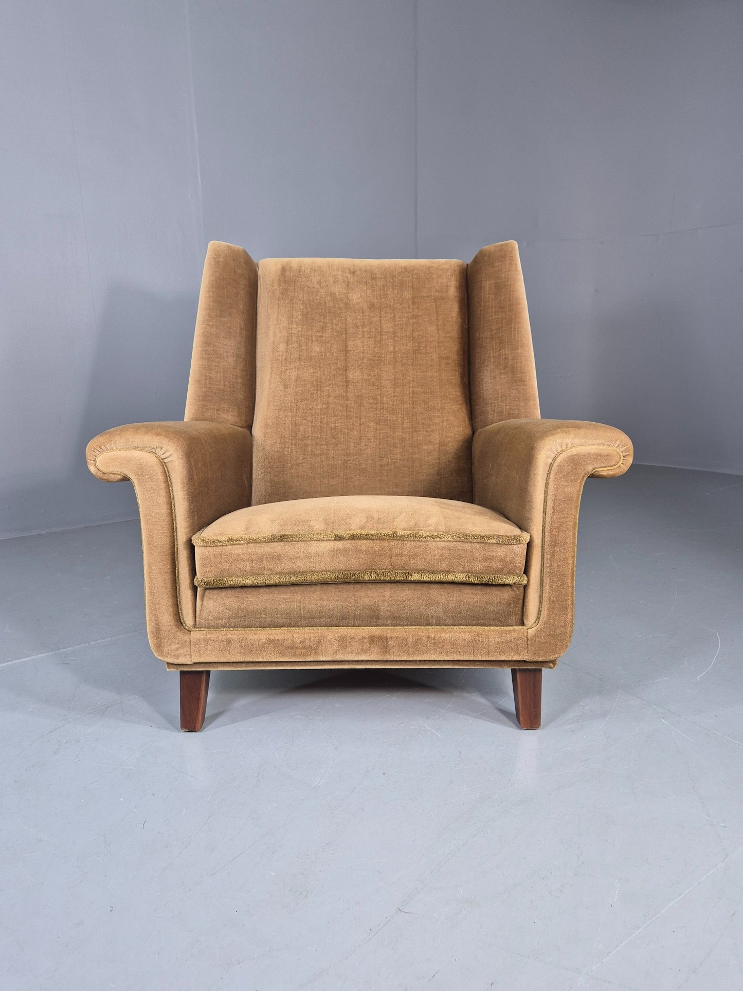 Vintage Mid Century Lounge Chair Danish Design 1960s Retro High Back EB12681