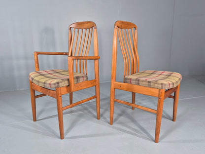 10 Vintage Mid Century Dining Chairs Teak Frame Benny Linden Design 70s EB12165