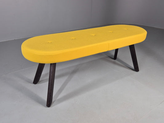 Modern Bench Seat Yellow Cloth Retro Inspired Commercial Quality EB12249