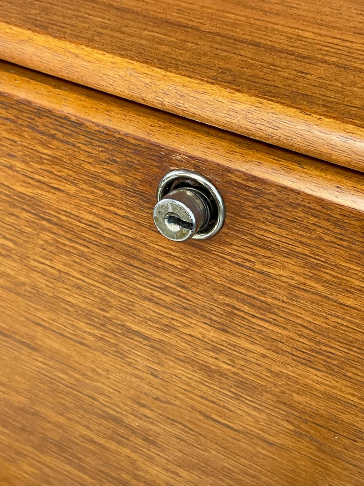 Vintage Teak Writing Desk Bureau 1960s Mid Century Retro Chest Drawers EB12829