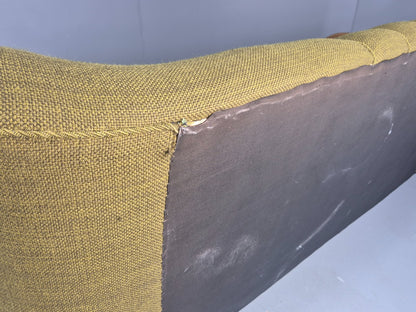 Vintage Danish 3 Seater Sofa Deco Stlyed 1940s Carved Oak Frame Retro EB12673