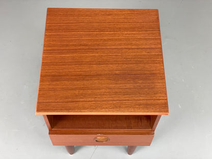 Vintage Teak Bedside Cabinet By Shreiber Mid Century Drawer Retro 1960s EB13166