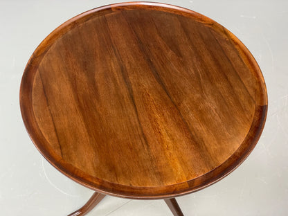 Vintage Circular Side Table 1950s Danish Walnut Mahogany Coffee Table EB12276