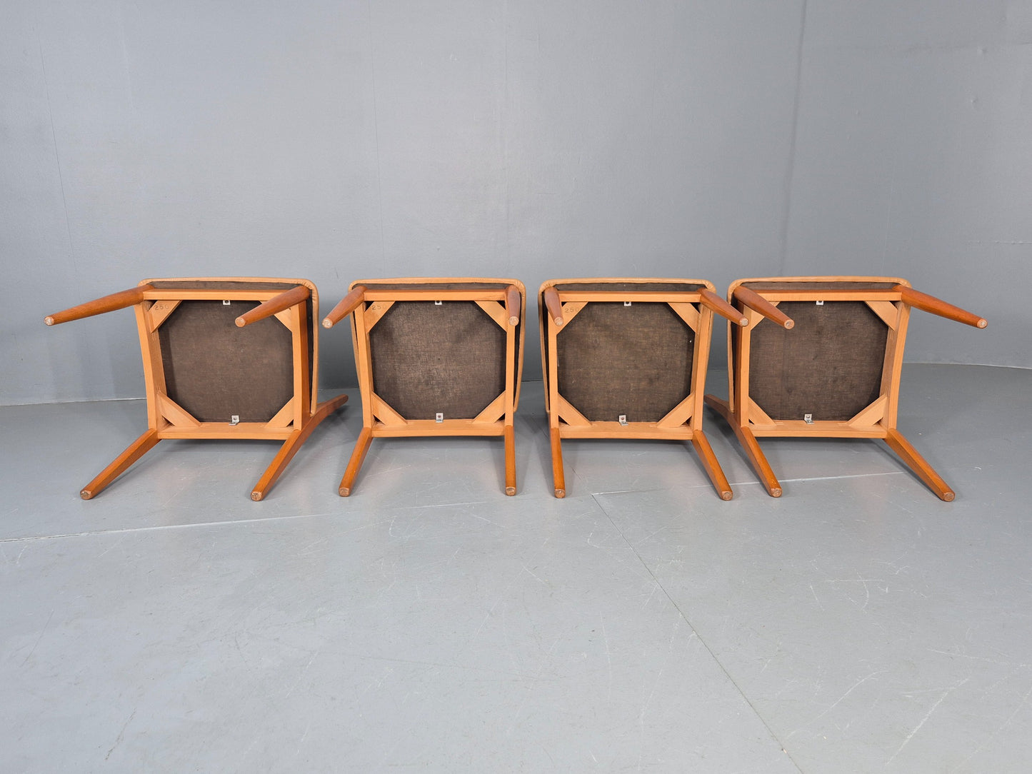 4 Vintage Schreiber Dining Chairs 1970s Retro Mid Century Dining Chairs EB12183