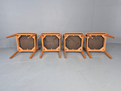 4 Vintage Schreiber Dining Chairs 1970s Retro Mid Century Dining Chairs EB12183