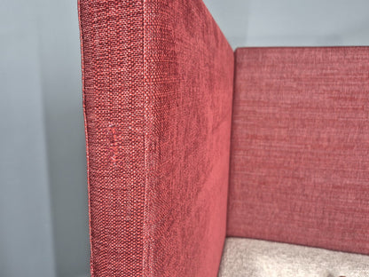 Vintage Moventi Booth sofa Red and Cream Quality Modern Design EB12576