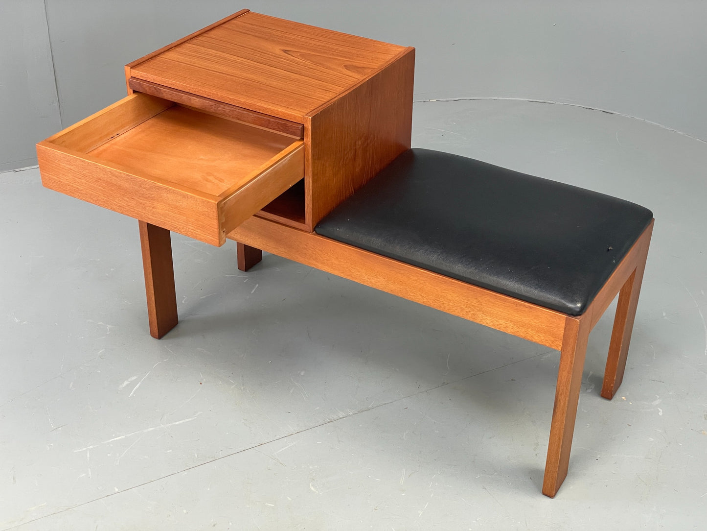 Vintage Teak Telephone Table By Chippy Heath 1960s Mid Century Drawers EB12495
