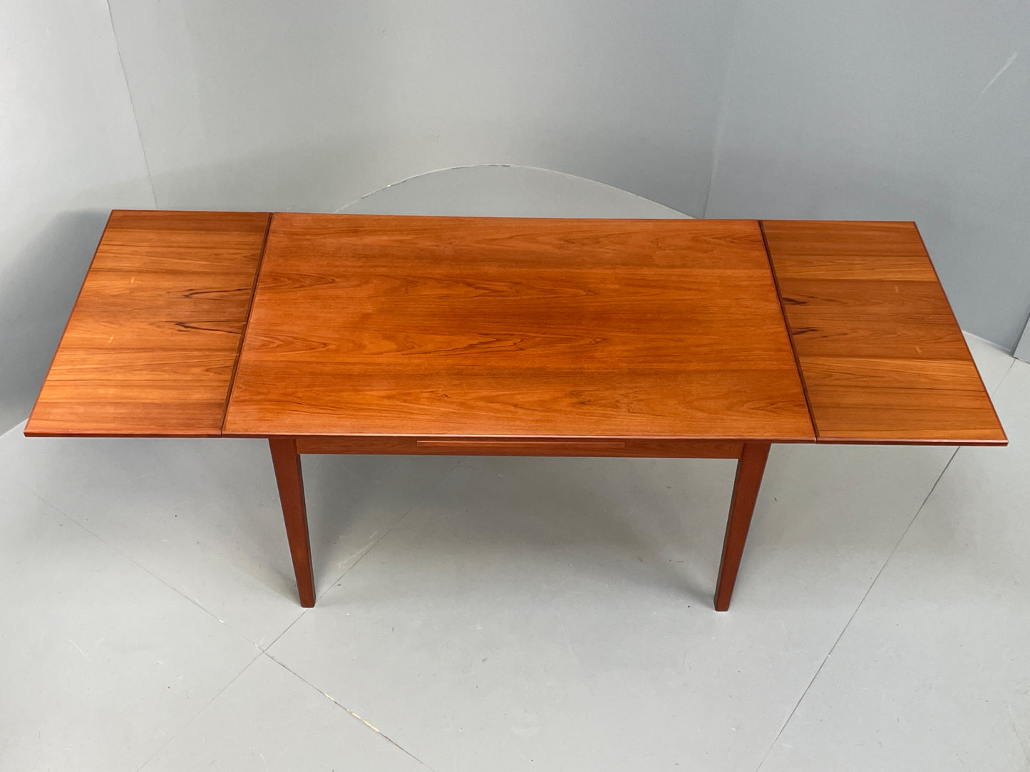 Vintage Teak Dining Table 1960s Danish Extending Draw Leaf EB12340