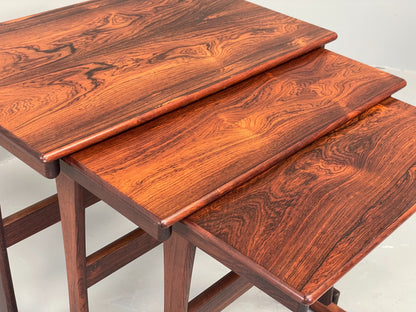Vintage Danish Nesting Tables By Kai Kristiansen Mid Century 1960s EB12353