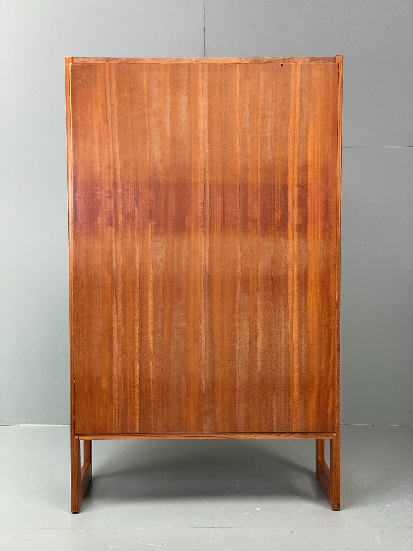Vintage 1960s Shelving Unit Glazed Solid Teak Turnidge Of London EB12207
