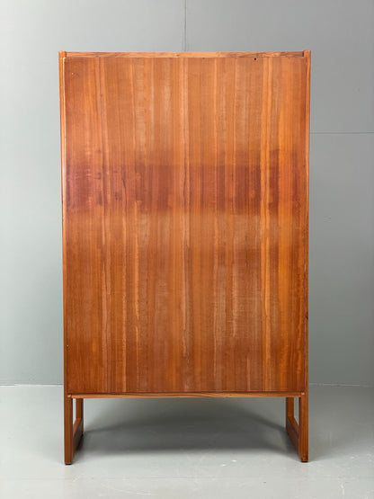 Vintage 1960s Shelving Unit Glazed Solid Teak Turnidge Of London EB12207