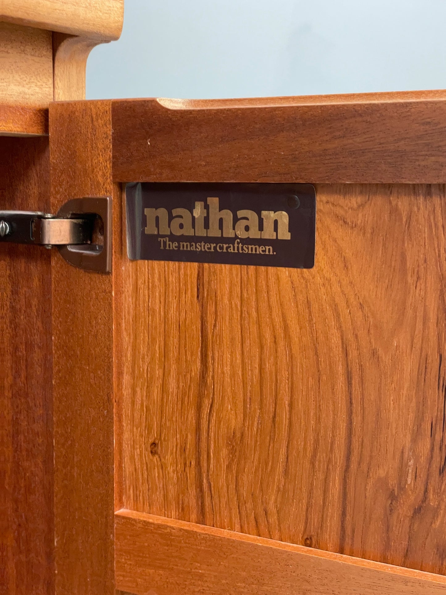 Vintage Nathan Teak Unit Glazed Display Shelving Retro 1970s Squares EB12897