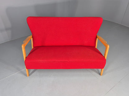 Vintage Mid Century Two Seater Sofa Fritz Hansen 40s Soren Hansen Retro EB12116