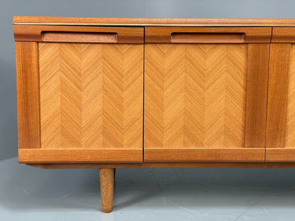 Vintage G-Plan Teak Sideboard 1970s Herringbone Pattern Shelving Retro EB12084