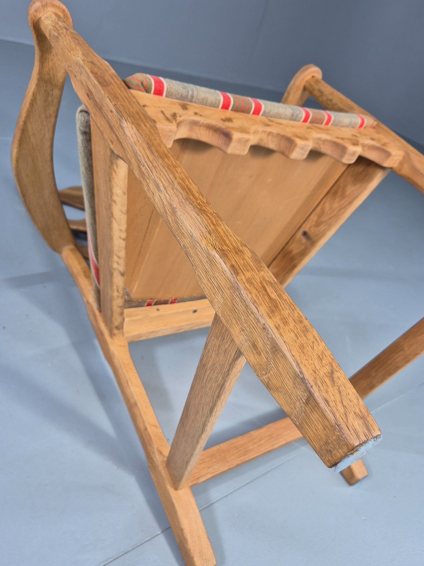 Vintage Henning Kjaernulf Elbow chair 1970s Oak Danish Retro Brutalist  Eb12533