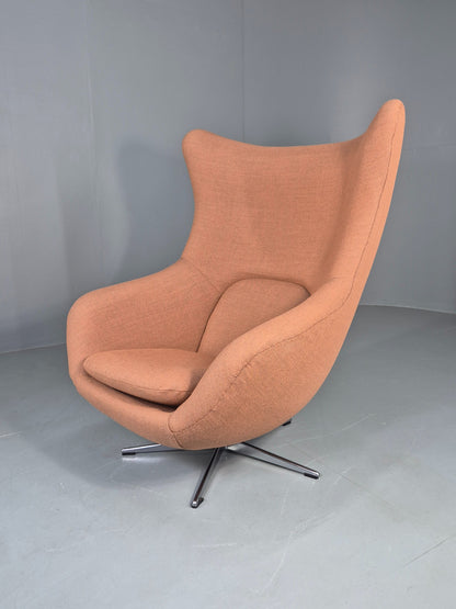 Vintage Danish Bucket Egg Chair New Upholstery 1960s Retro Mid Century EB12111