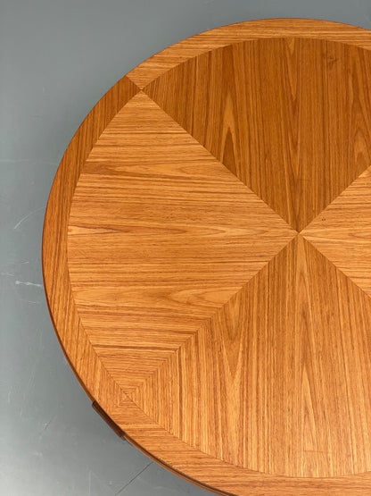 Vintage Circular Coffee Table By Stonehill 1960s Retro Teak Quartered EB12200