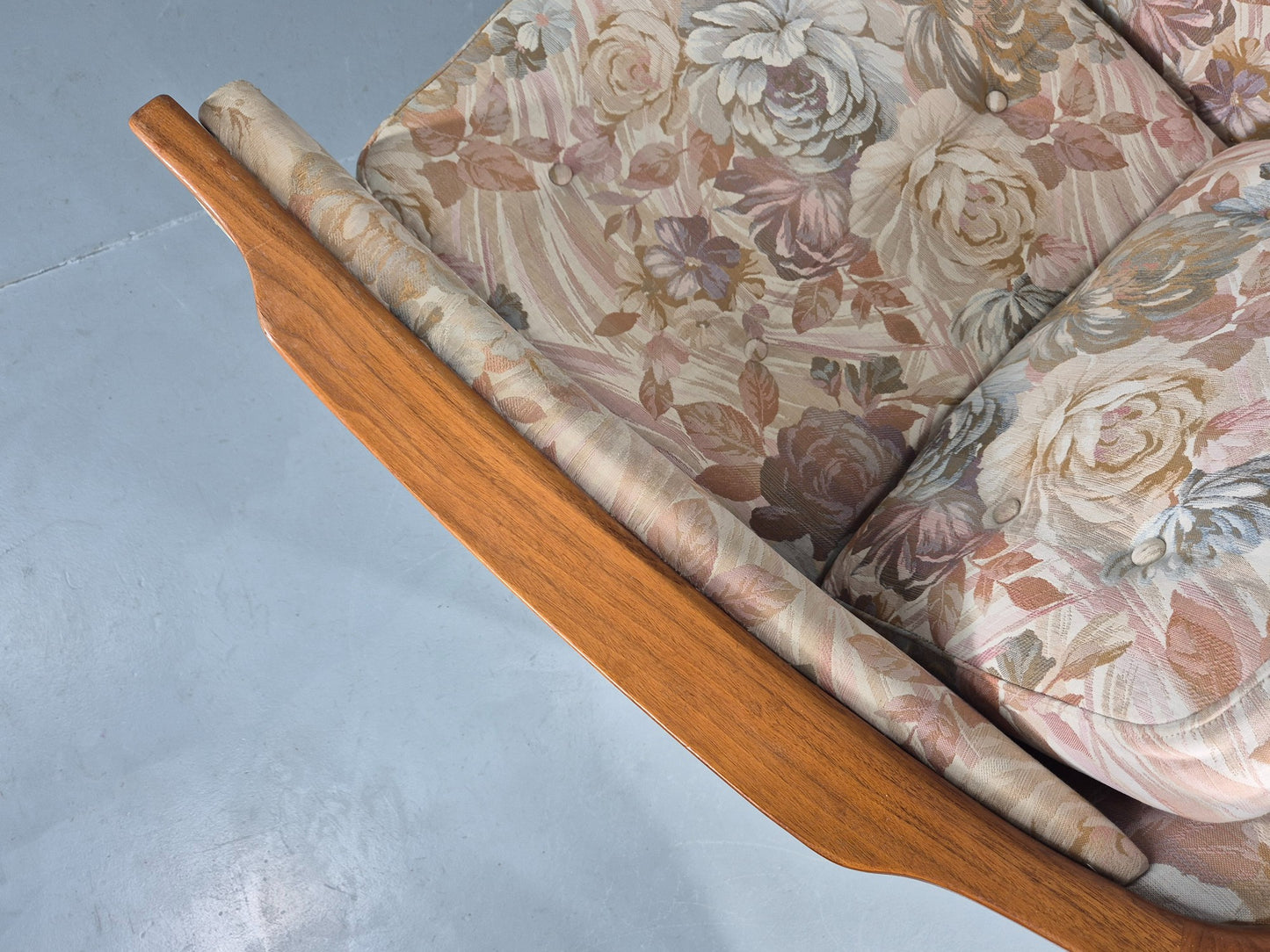 Vintage Mid Century Lounge Chair 1960 Swedish Brdr Andersen Retro Floral EB11131