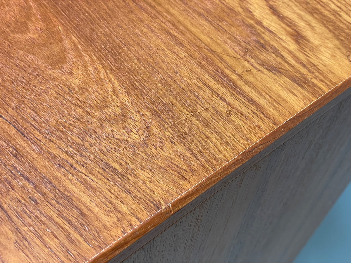 Vintage Teak Cabinet Danish 1970s Retro Mid Century Shelving Cupboard EB12965