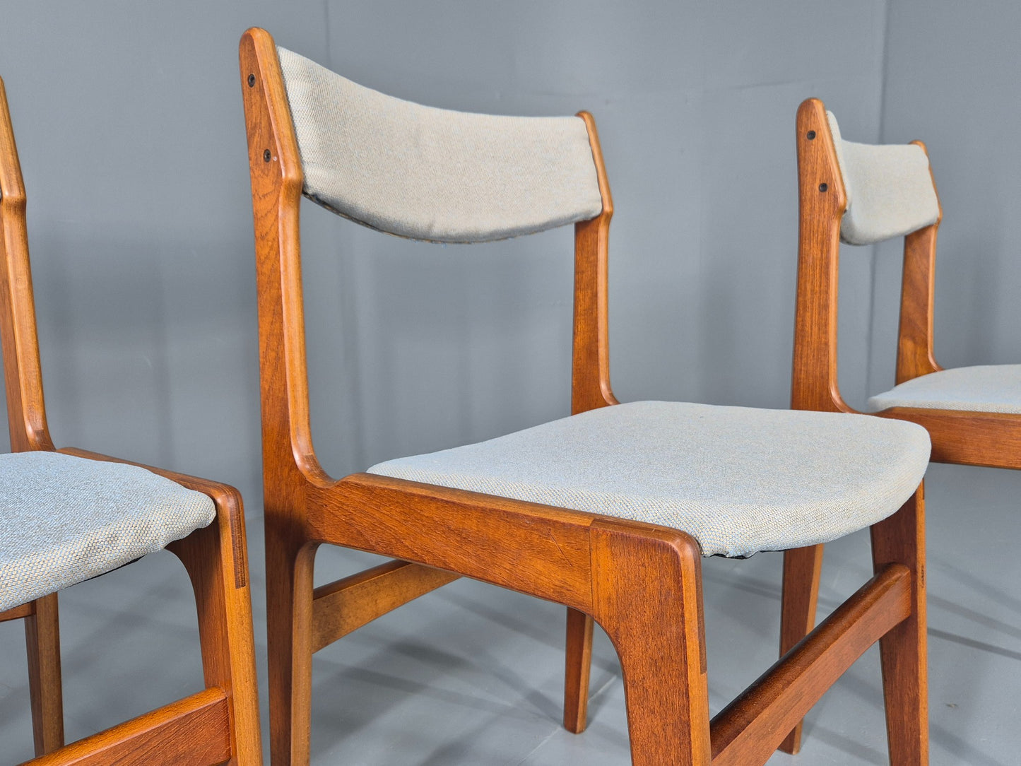 4 Mid Century Vintage Teak Dining Chairs Anderstrup Buch 1960s Retro  EB12106