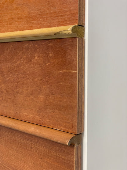 Vintage 1960s Teak Chest Of Drawers Tallboy Mid Century White Retro EB12959
