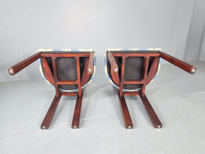 6 Vintage Danish 1980s Dining Chairs Retro Post Modern EB12264