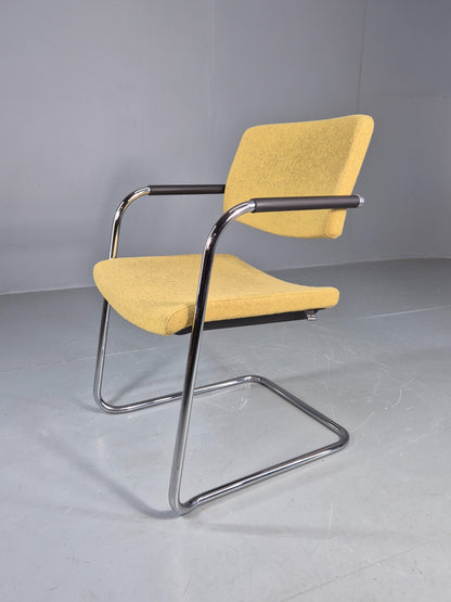 Modern Design Arm Chair Verco Brand Green Wool Chrome Frame EB12454