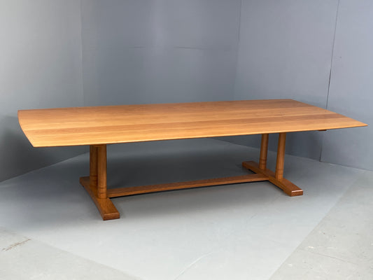 Solid Oak Dining Table 12 Seater 3.2m Large Refectory Bespoke Custom EB12890