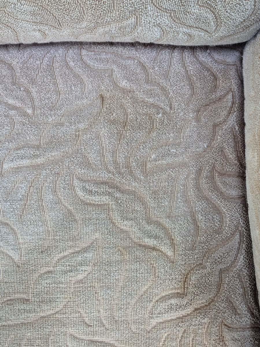 Antique Danish Art Deco Armchair Cream Moquette Beech Frame 1920s EB02887