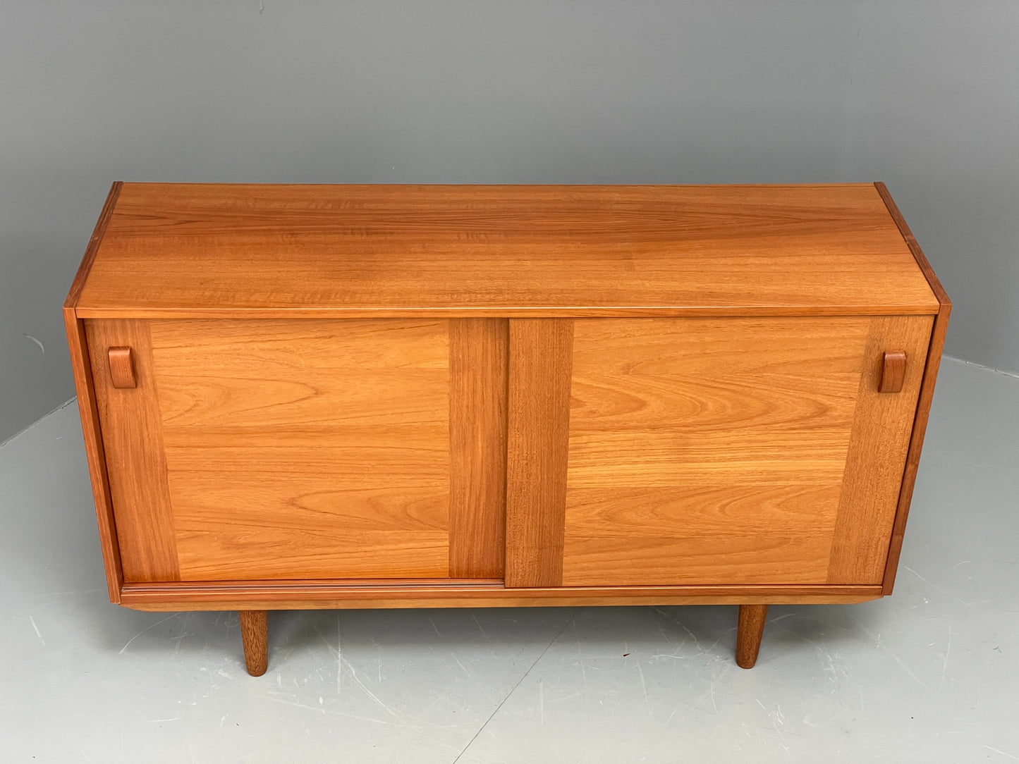 Vintage Teak Sideboard Domino Møbler Danish 1970s Retro Shelving EB12086