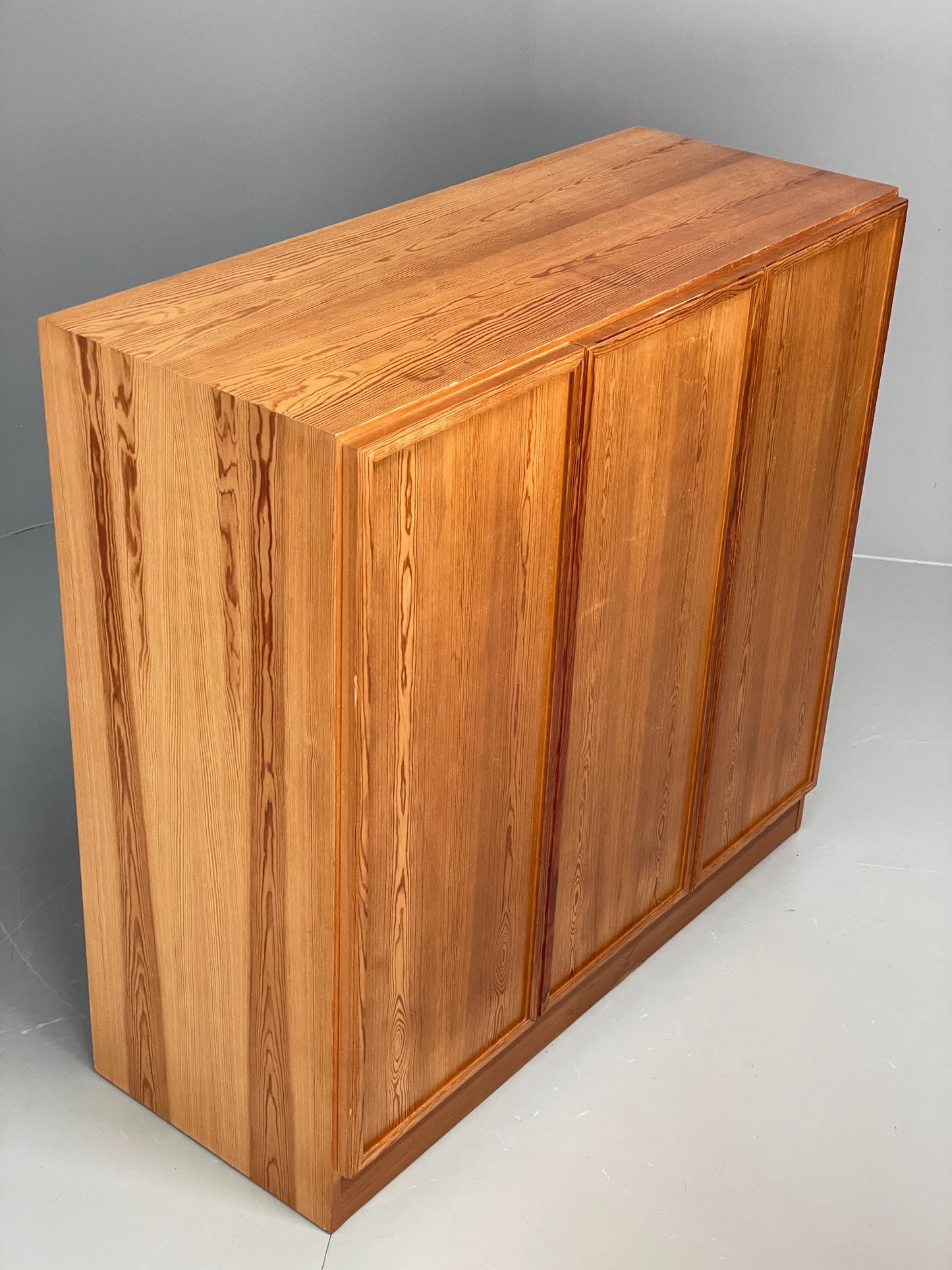 Vintage Danish Pine Cabinet By Viborg Møbler 1970s Drawers Shelving EB10846